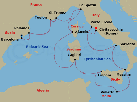 Cruise Itinerary Map