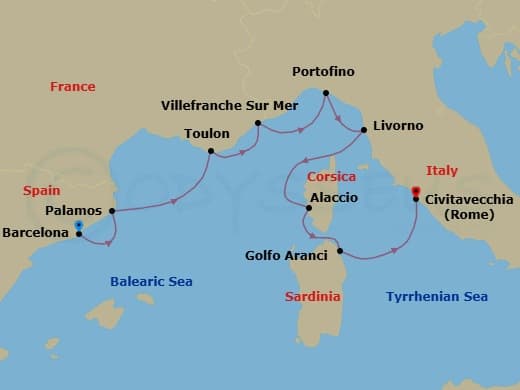 Cruise Itinerary Map