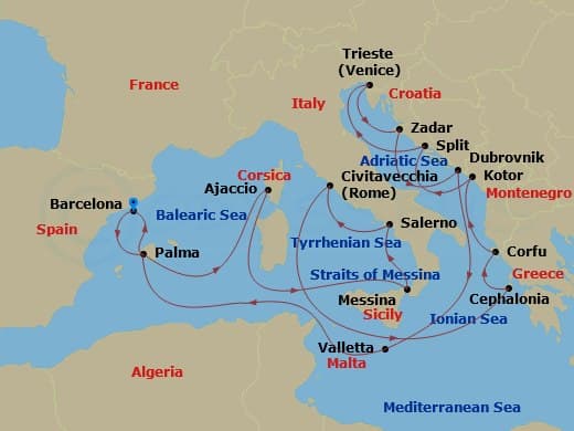 Cruise Itinerary Map