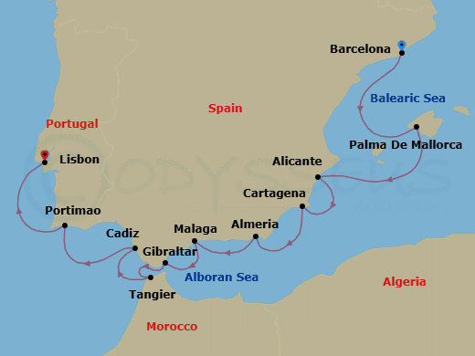 Cruise Itinerary Map