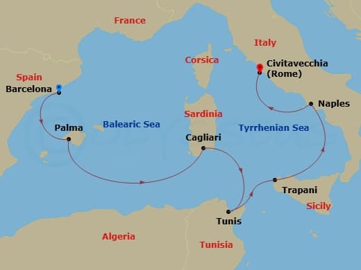 Cruise Itinerary Map