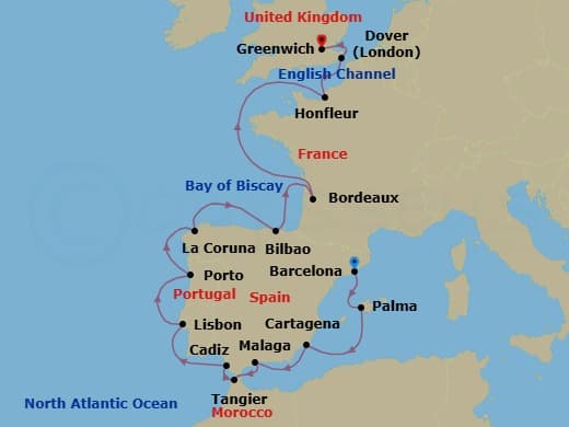 Cruise Itinerary Map
