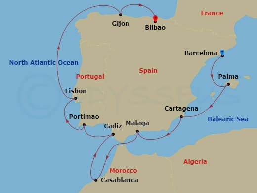 Cruise Itinerary Map