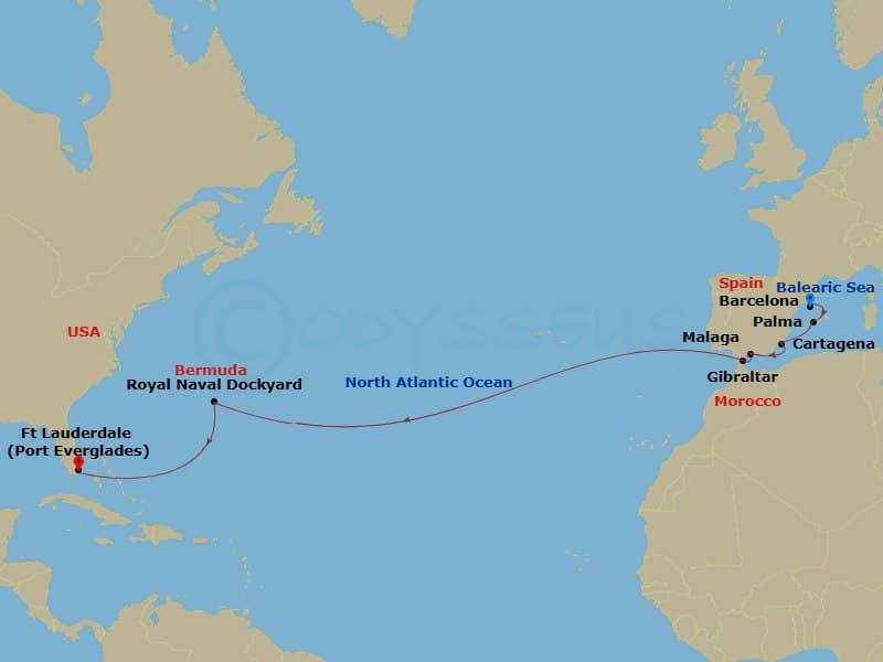Cruise Itinerary Map