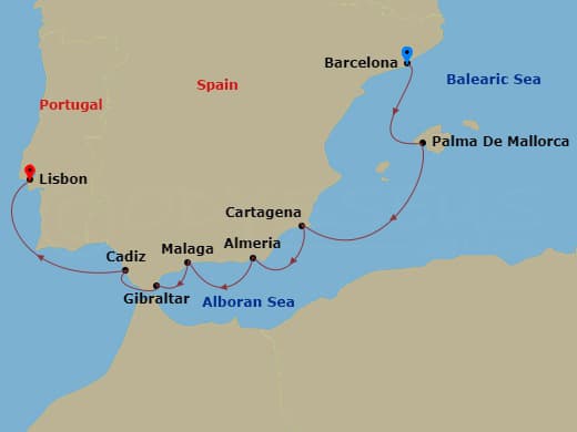 Cruise Itinerary Map