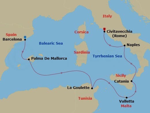 Cruise Itinerary Map