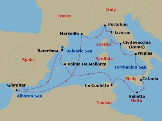 Cruise Itinerary Map