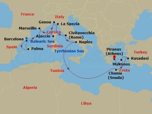 Cruise Itinerary Map