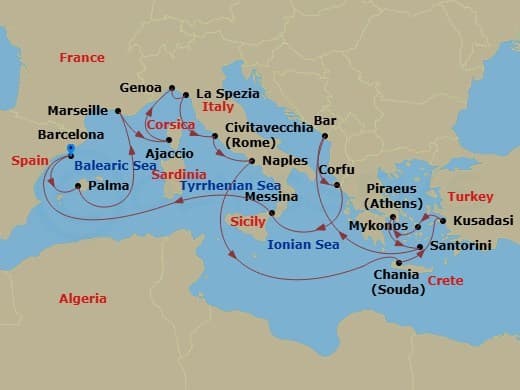 Cruise Itinerary Map