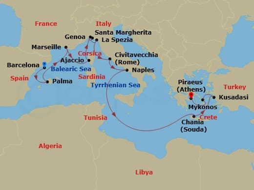 Cruise Itinerary Map