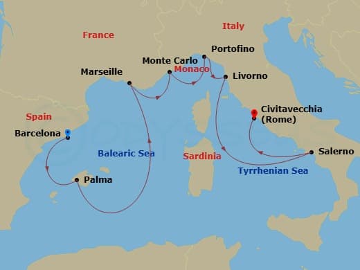 Cruise Itinerary Map
