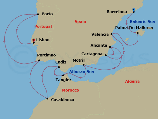 Cruise Itinerary Map