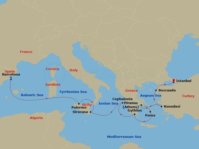 Cruise Itinerary Map