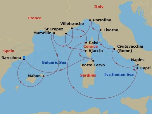 Cruise Itinerary Map