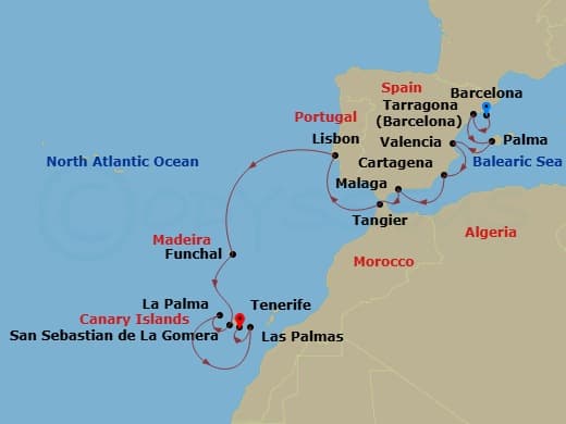 Cruise Itinerary Map