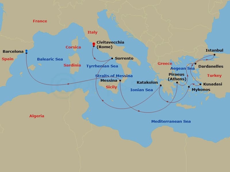 Cruise Itinerary Map