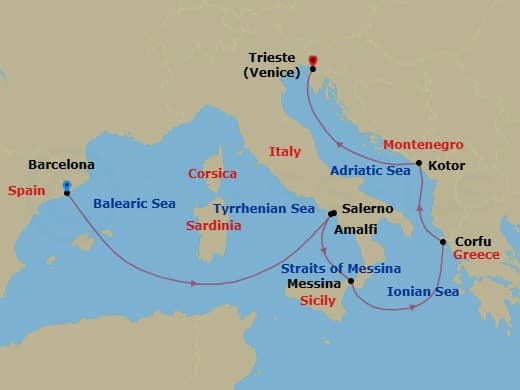 Cruise Itinerary Map