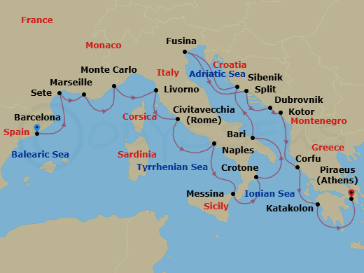 Cruise Itinerary Map