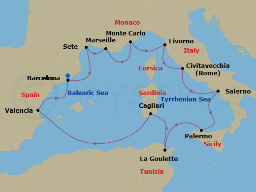 Cruise Itinerary Map