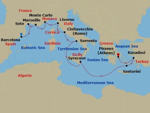 Cruise Itinerary Map