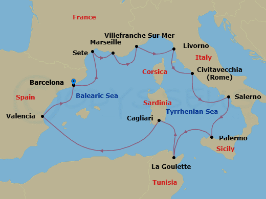 Cruise Itinerary Map