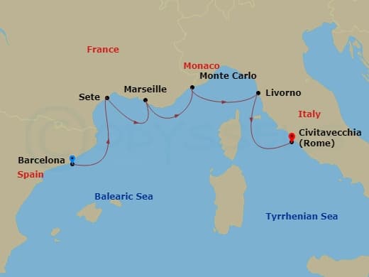 Cruise Itinerary Map
