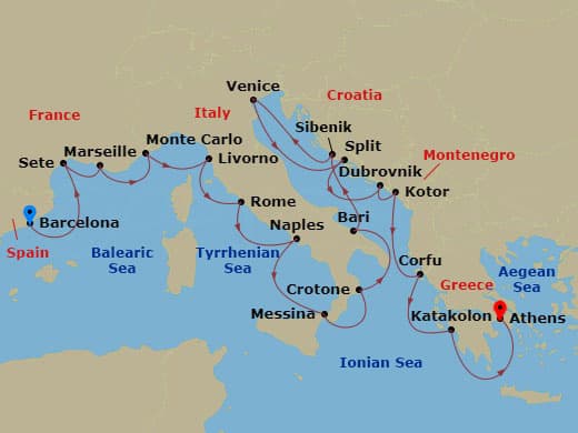 Cruise Itinerary Map