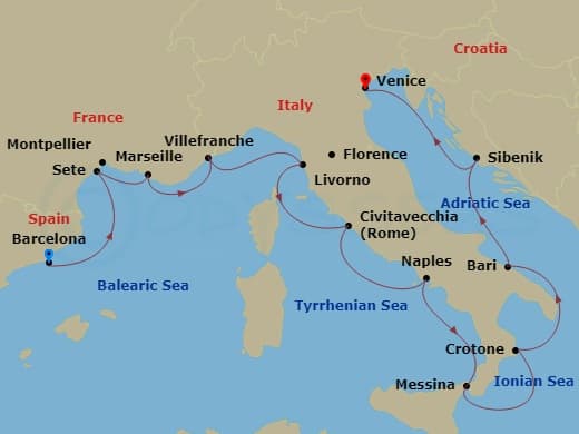 Cruise Itinerary Map
