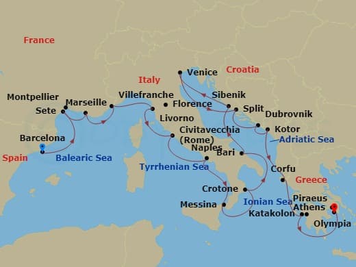 Cruise Itinerary Map