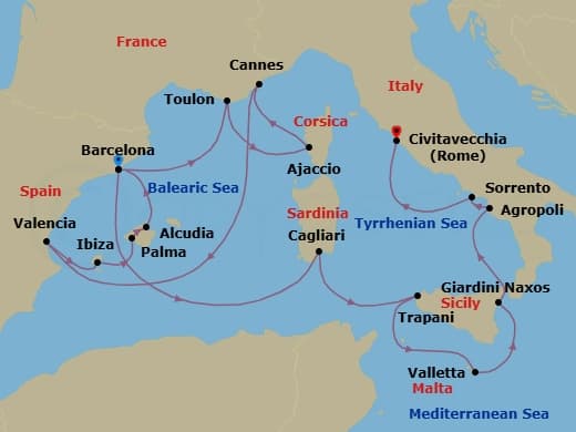 Cruise Itinerary Map