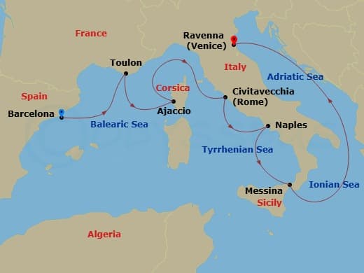 Cruise Itinerary Map