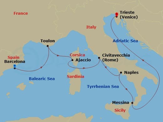 Cruise Itinerary Map