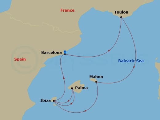 Cruise Itinerary Map