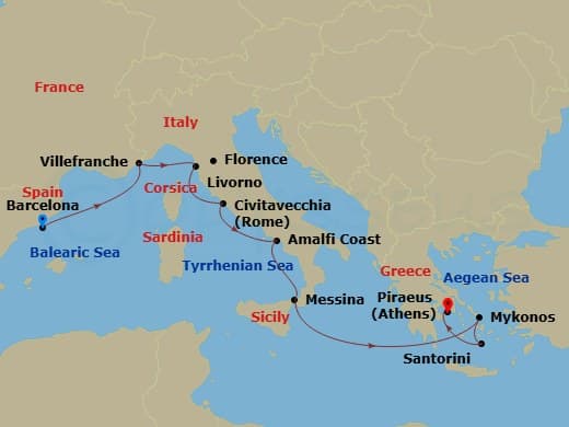 Cruise Itinerary Map