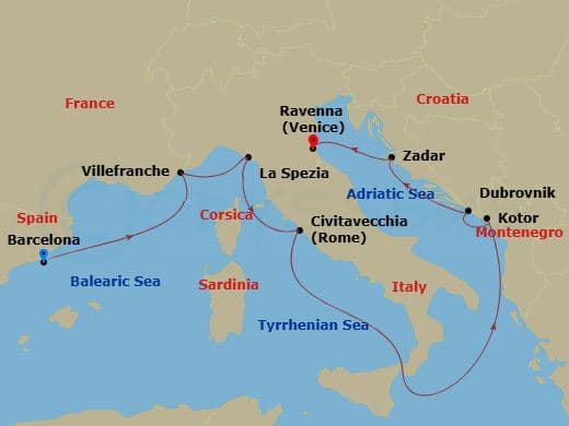 Cruise Itinerary Map