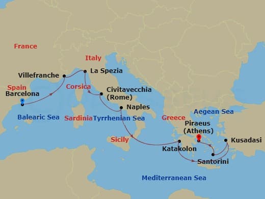 Cruise Itinerary Map