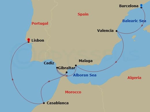 Cruise Itinerary Map