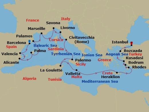 Cruise Itinerary Map