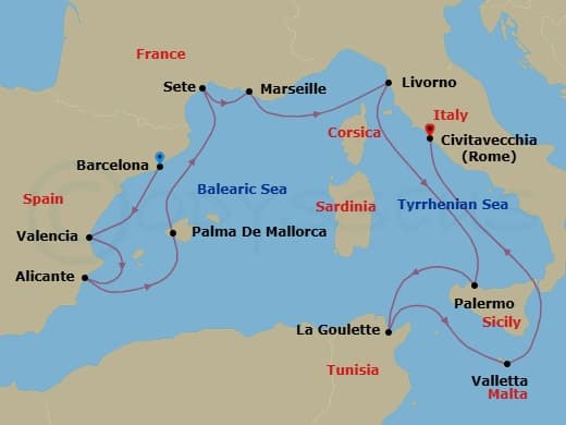 Cruise Itinerary Map