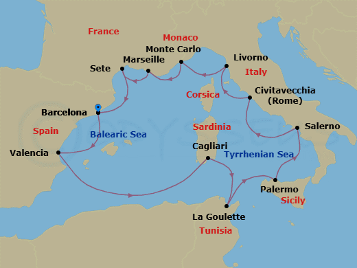 Cruise Itinerary Map