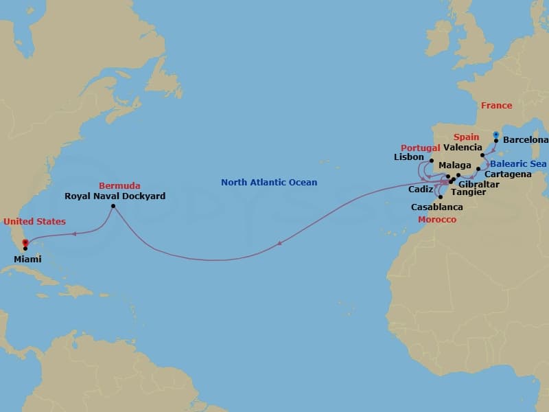 Cruise Itinerary Map
