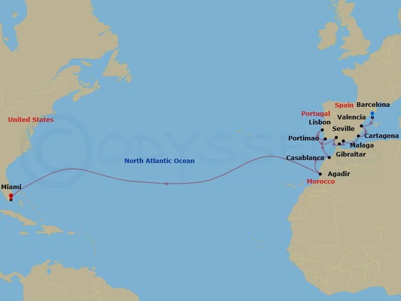 Cruise Itinerary Map