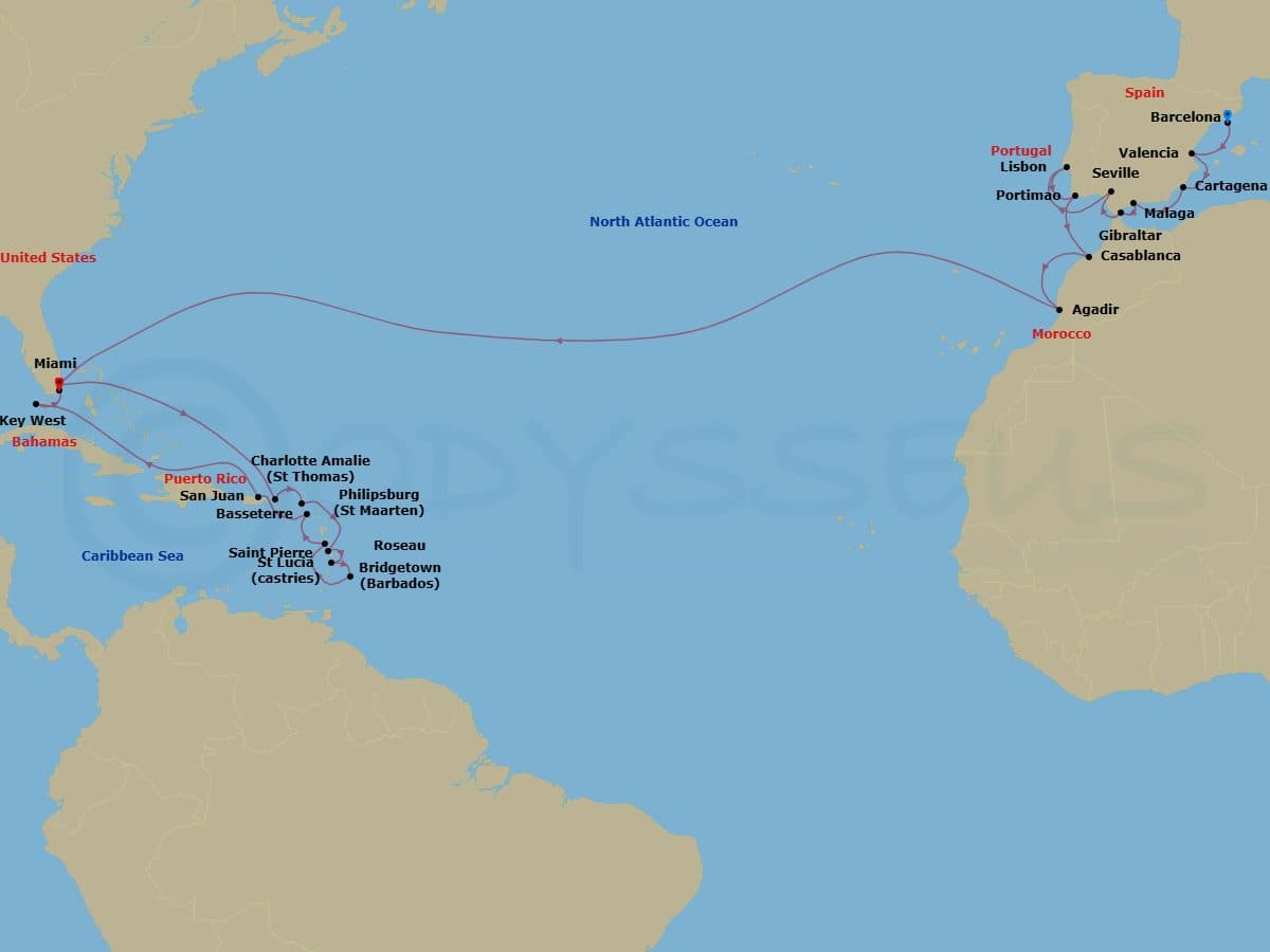 Cruise Itinerary Map