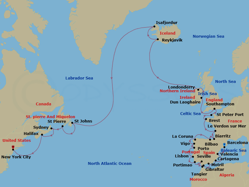 Cruise Itinerary Map