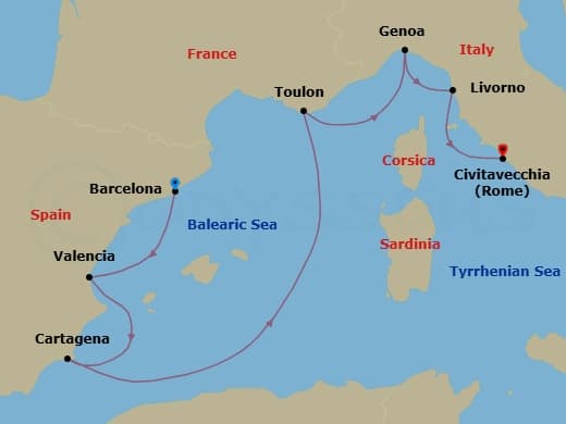 Cruise Itinerary Map
