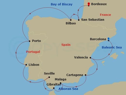 Cruise Itinerary Map
