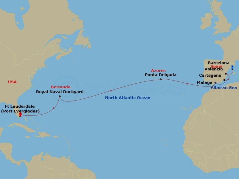 Cruise Itinerary Map