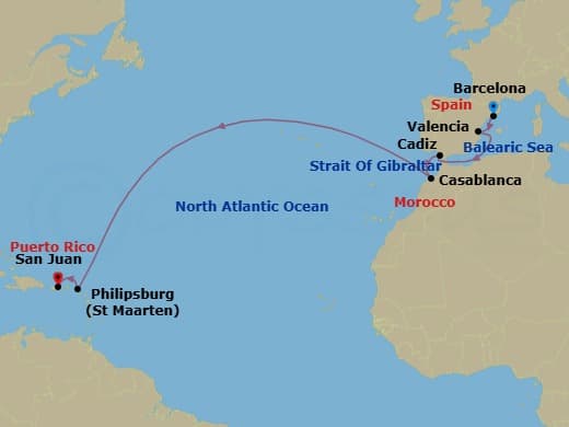 Cruise Itinerary Map