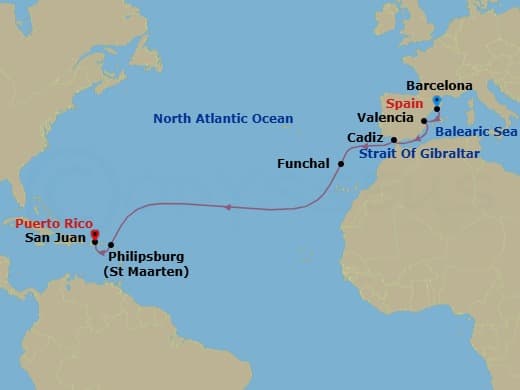 Cruise Itinerary Map