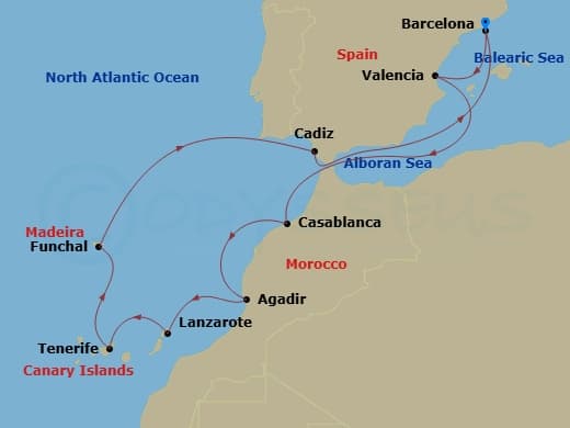Cruise Itinerary Map